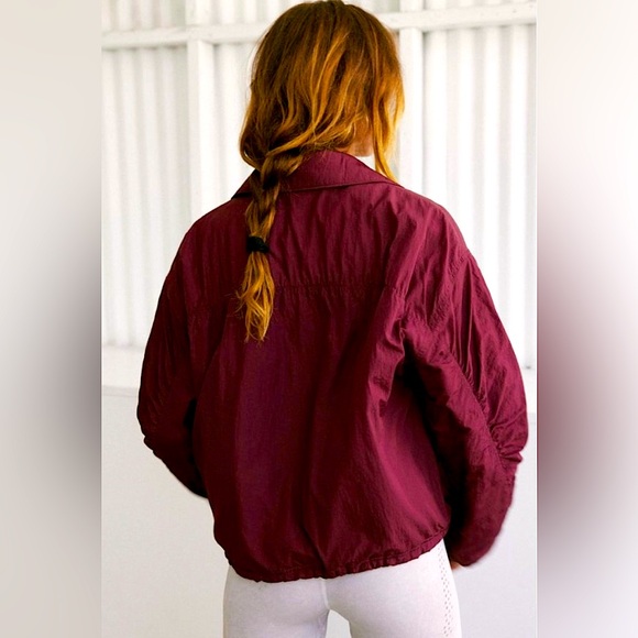 NWOT Free People Off The Bleachers Coach Jacket by FP Movement with Buti Logo - Picture 2 of 16